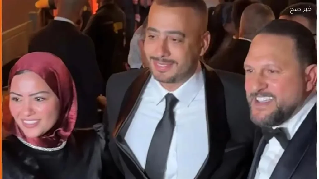عصام السقا وزوجته يحضران حفل زفاف ابنة عماد زيادة