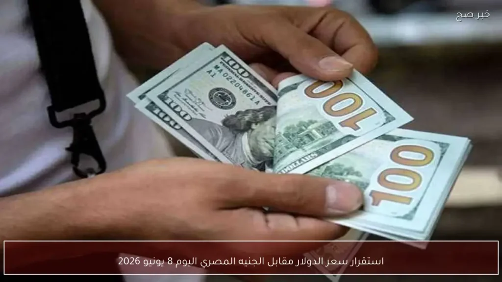 استقرار سعر الدولار مقابل الجنيه المصري اليوم 8 يونيو 2026