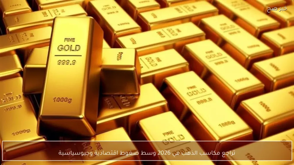 تراجع مكاسب الذهب في 2026 وسط ضغوط اقتصادية وجيوسياسية