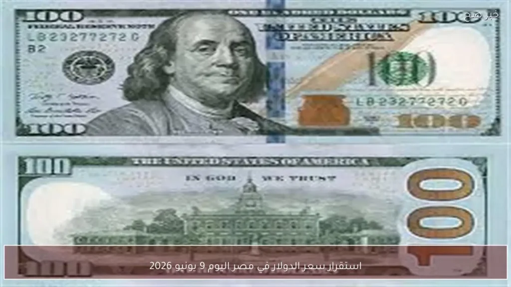 استقرار سعر الدولار في مصر اليوم 9 يونيو 2026