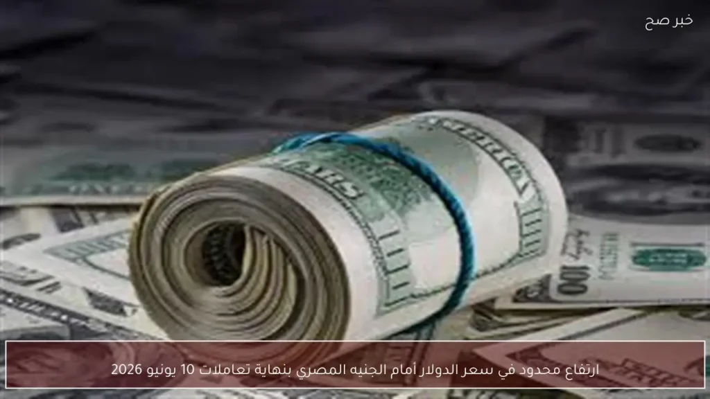 ارتفاع محدود في سعر الدولار أمام الجنيه المصري بنهاية تعاملات 10 يونيو 2026