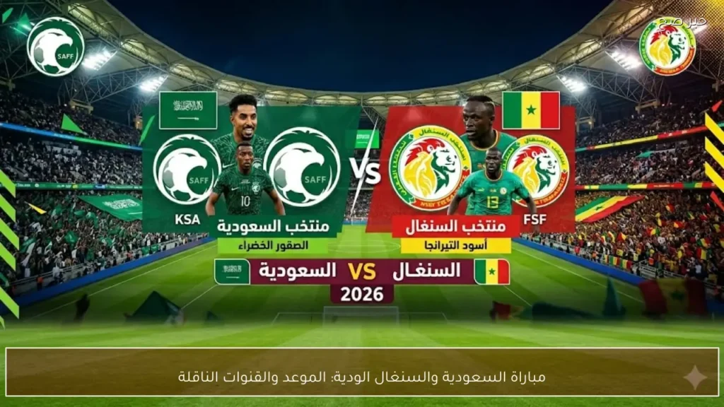 مباراة السعودية والسنغال الودية: الموعد والقنوات الناقلة
