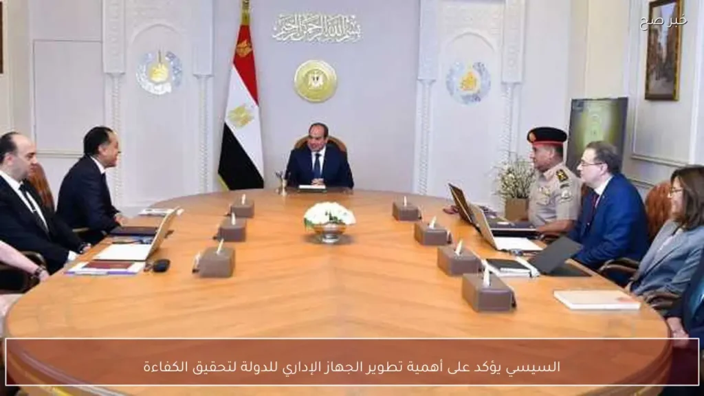 السيسي يؤكد على أهمية تطوير الجهاز الإداري للدولة لتحقيق الكفاءة