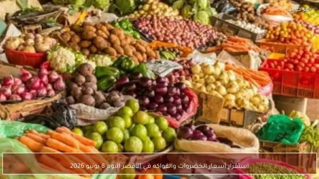 استقرار أسعار الخضروات والفواكه في الأقصر اليوم 8 يونيو 2026