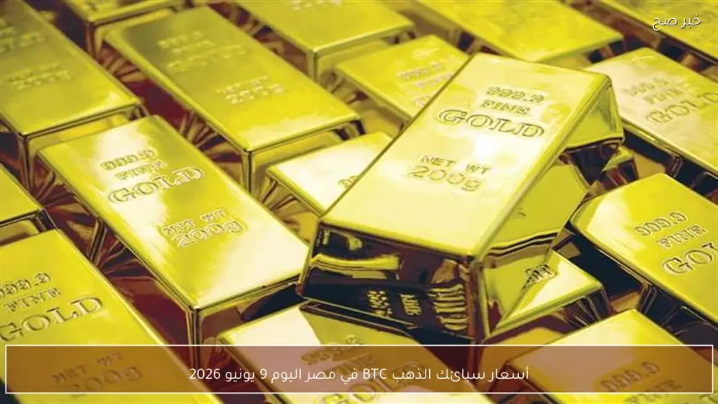 أسعار سبائك الذهب BTC في مصر اليوم 9 يونيو 2026
