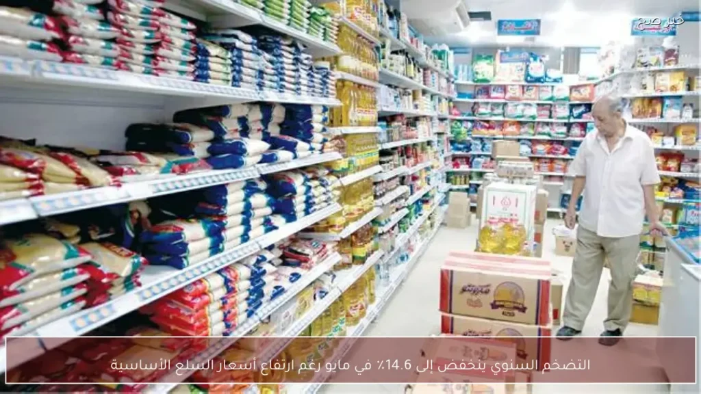 التضخم السنوي ينخفض إلى 14.6٪ في مايو رغم ارتفاع أسعار السلع الأساسية