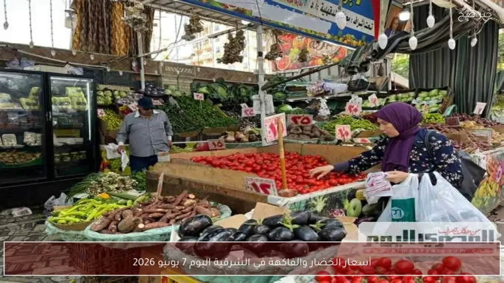 أسعار الخضار والفاكهة في الشرقية اليوم 7 يونيو 2026