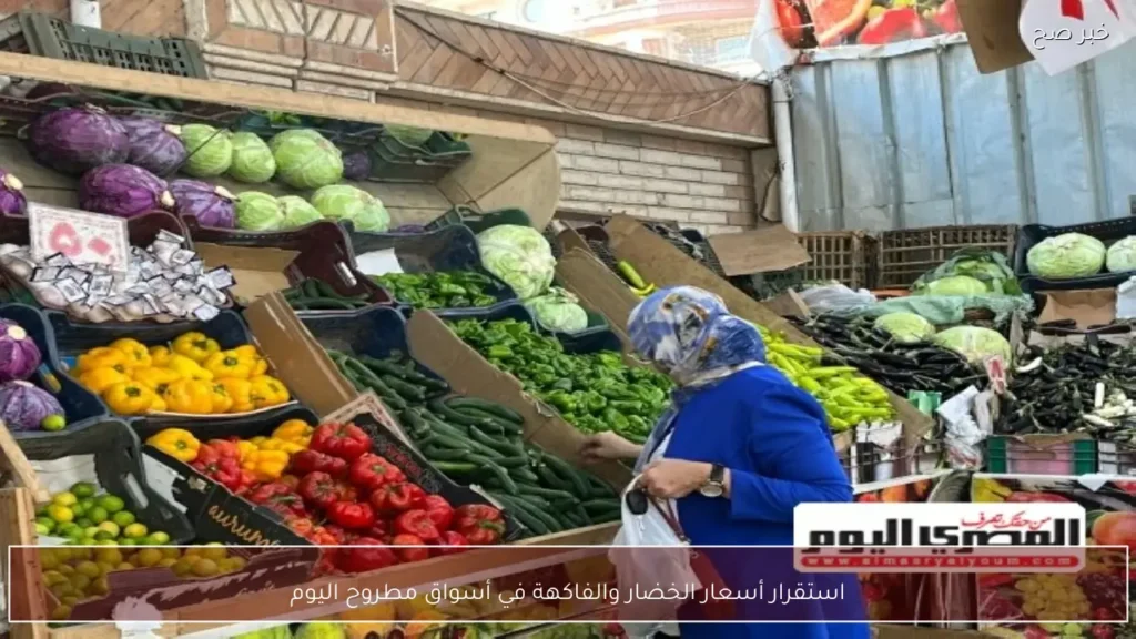 استقرار أسعار الخضار والفاكهة في أسواق مطروح اليوم