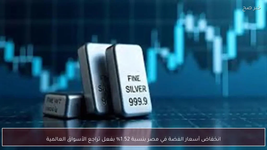انخفاض أسعار الفضة في مصر بنسبة 1.52% بفعل تراجع الأسواق العالمية