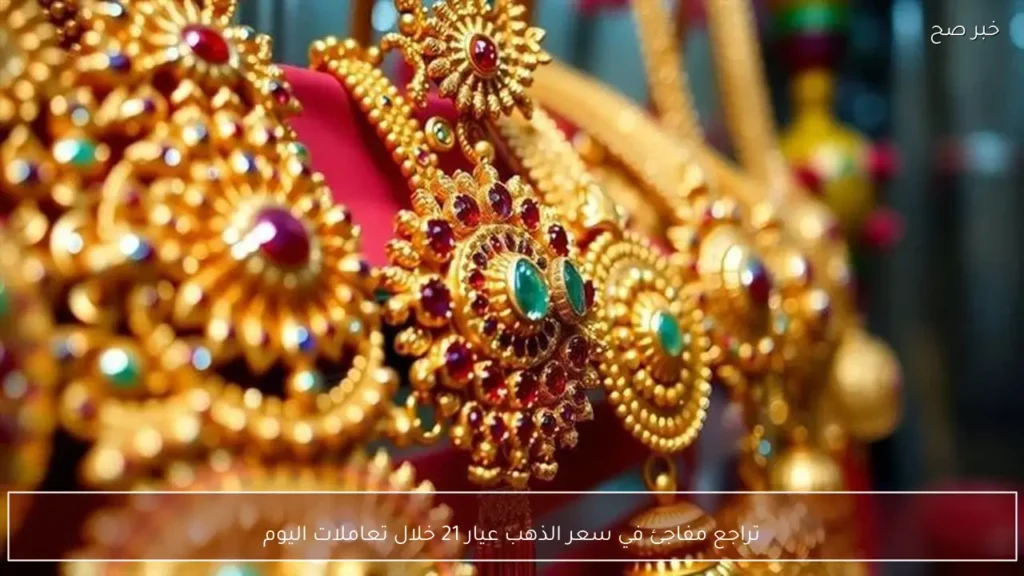 تراجع مفاجئ في سعر الذهب عيار 21 خلال تعاملات اليوم