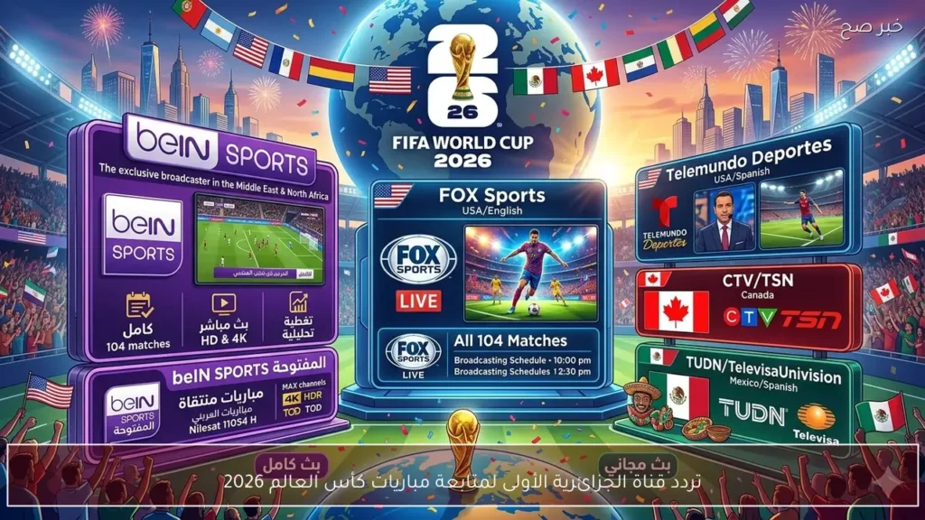 تردد قناة الجزائرية الأولى لمتابعة مباريات كأس العالم 2026
