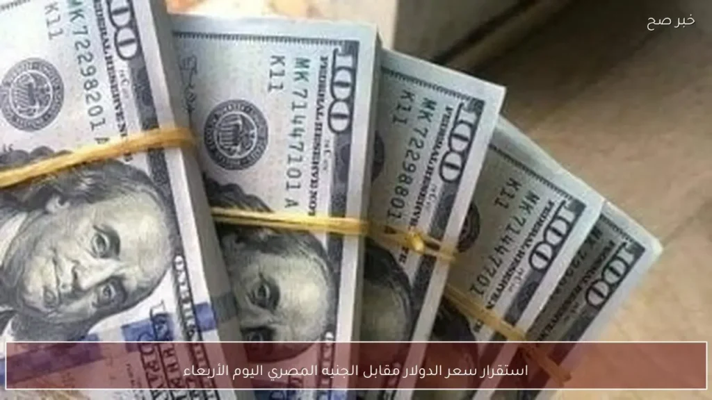 استقرار سعر الدولار مقابل الجنيه المصري اليوم الأربعاء