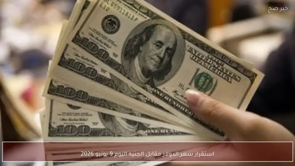 استقرار سعر الدولار مقابل الجنيه اليوم 9 يونيو 2026