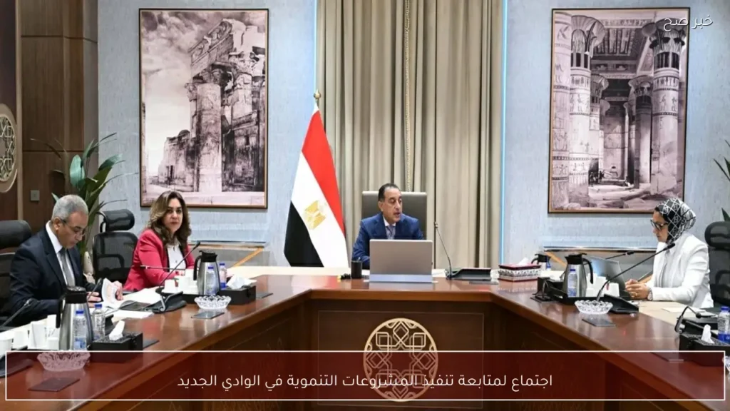 اجتماع لمتابعة تنفيذ المشروعات التنموية في الوادي الجديد