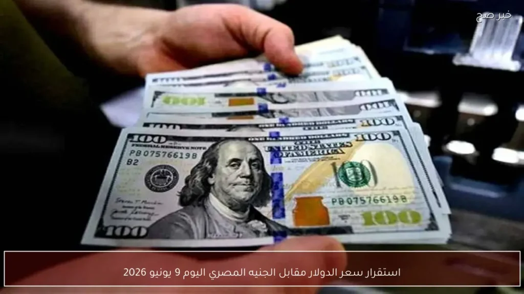 استقرار سعر الدولار مقابل الجنيه المصري اليوم 9 يونيو 2026