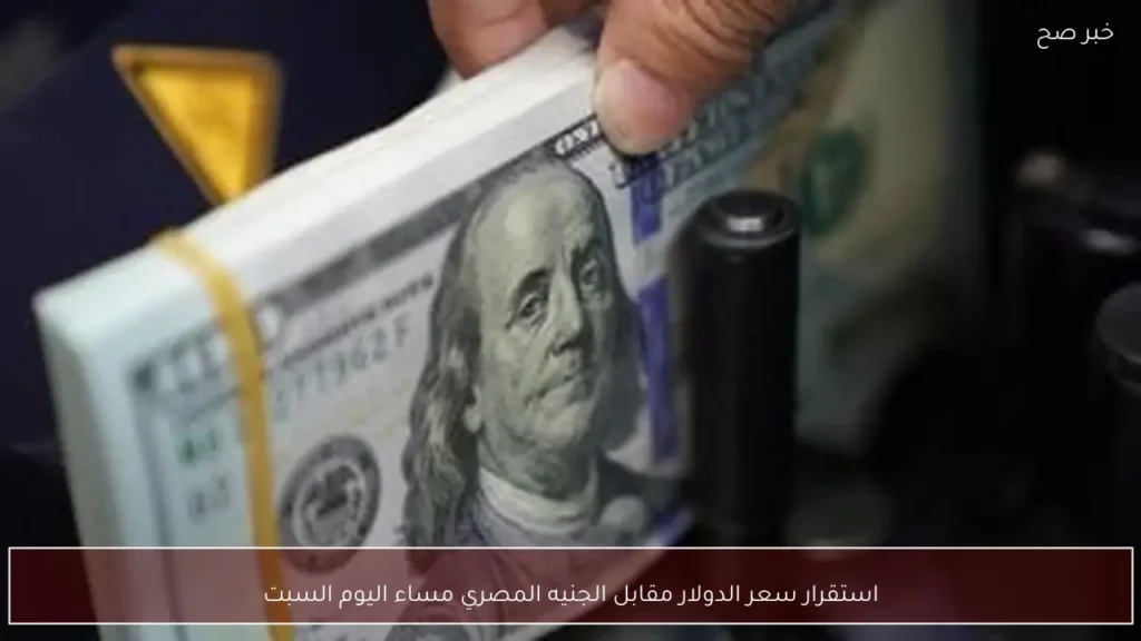 استقرار سعر الدولار مقابل الجنيه المصري مساء اليوم السبت