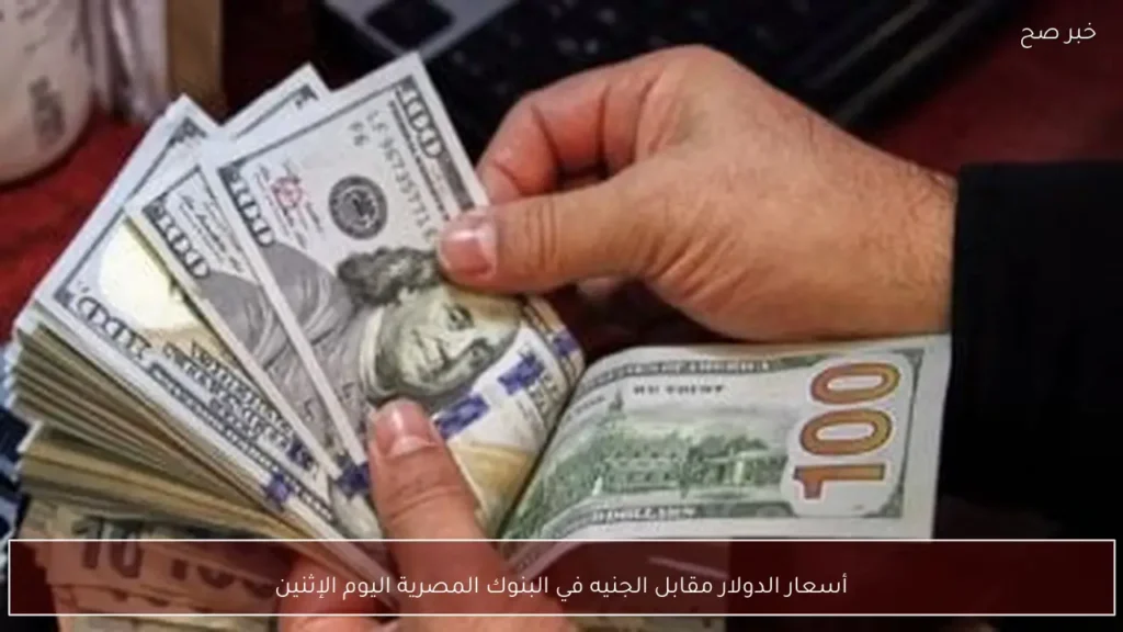 أسعار الدولار مقابل الجنيه في البنوك المصرية اليوم الإثنين