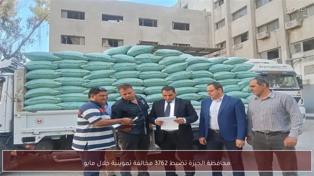محافظة الجيزة تضبط 3762 مخالفة تموينية خلال مايو