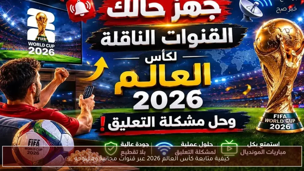 كيفية متابعة كأس العالم 2026 عبر قنوات مجانية ومفتوحة