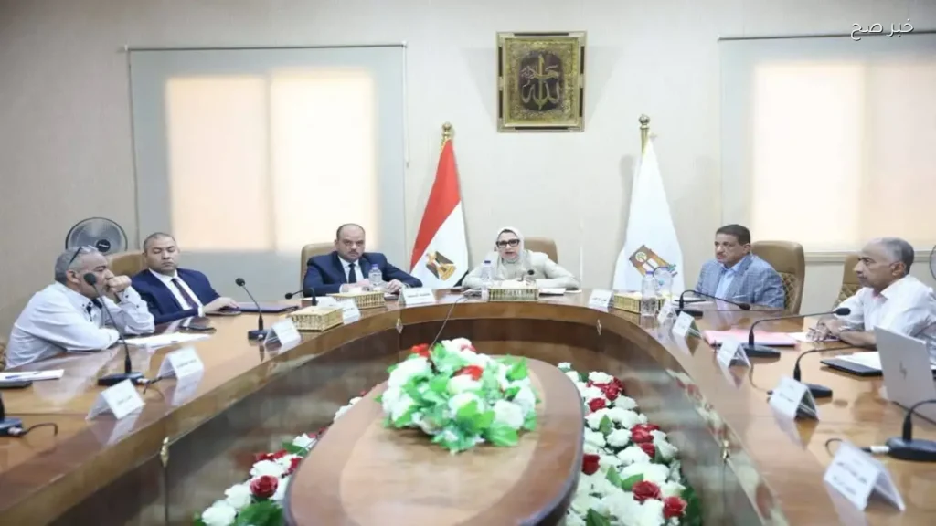 محافظ الوادي الجديد تتابع تقنين أراضي الدولة في اجتماع عبر الفيديو كونفرانس