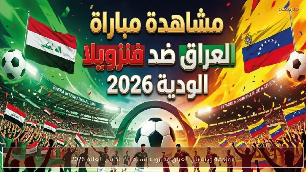 مواجهة ودية بين العراق وفنزويلا استعدادًا لكأس العالم 2026