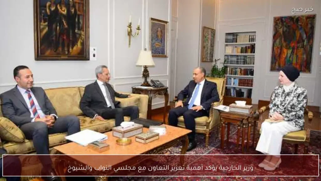 وزير الخارجية يؤكد أهمية تعزيز التعاون مع مجلسي النواب والشيوخ