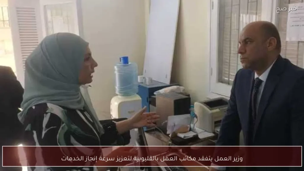 وزير العمل يتفقد مكاتب العمل بالقليوبية لتعزيز سرعة إنجاز الخدمات